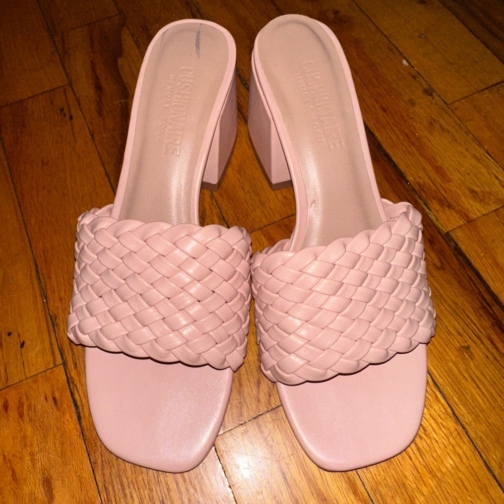 Blush Pink Slide Heels 6.5